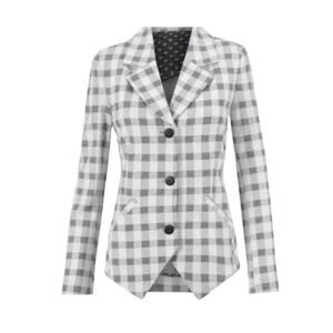 CAbi Valentina Jacket 5292, Size 10 Windowpane chk Black Whote NWOT